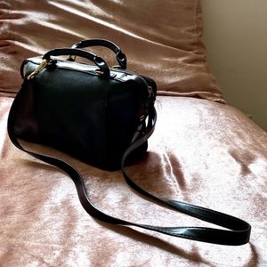 Zara Mini Black Leather Crossbody